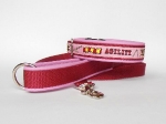 Halsband-Leinen-Set Agility rosa