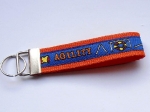 Agility royalblau-orange - ca. 11,5 cm zzgl. Metallöse und Schlüsselring