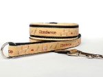 Halsband-Leinen-Set Obedience sand-schwarz