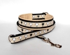 Halsband-Leinen-Set Sheeps schwarz